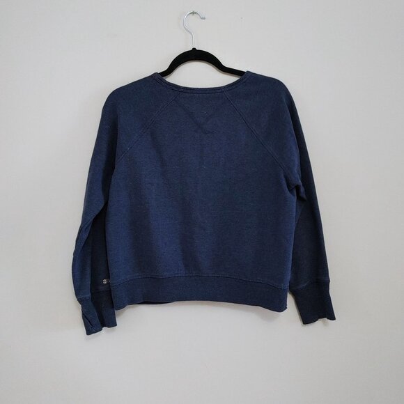 Tommy Hilfiger Sport Women's Crew Neck Cropped Sweatshirt  Size Medium Blue - Picture 3 of 3